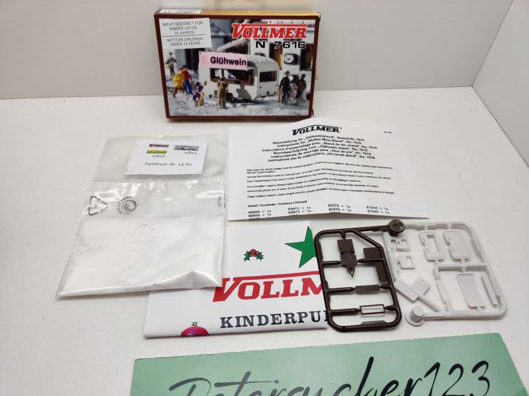 Vollmer N 7616 Glühweinstand Verkaufswagen / Bausatz / 1:160 / OVP