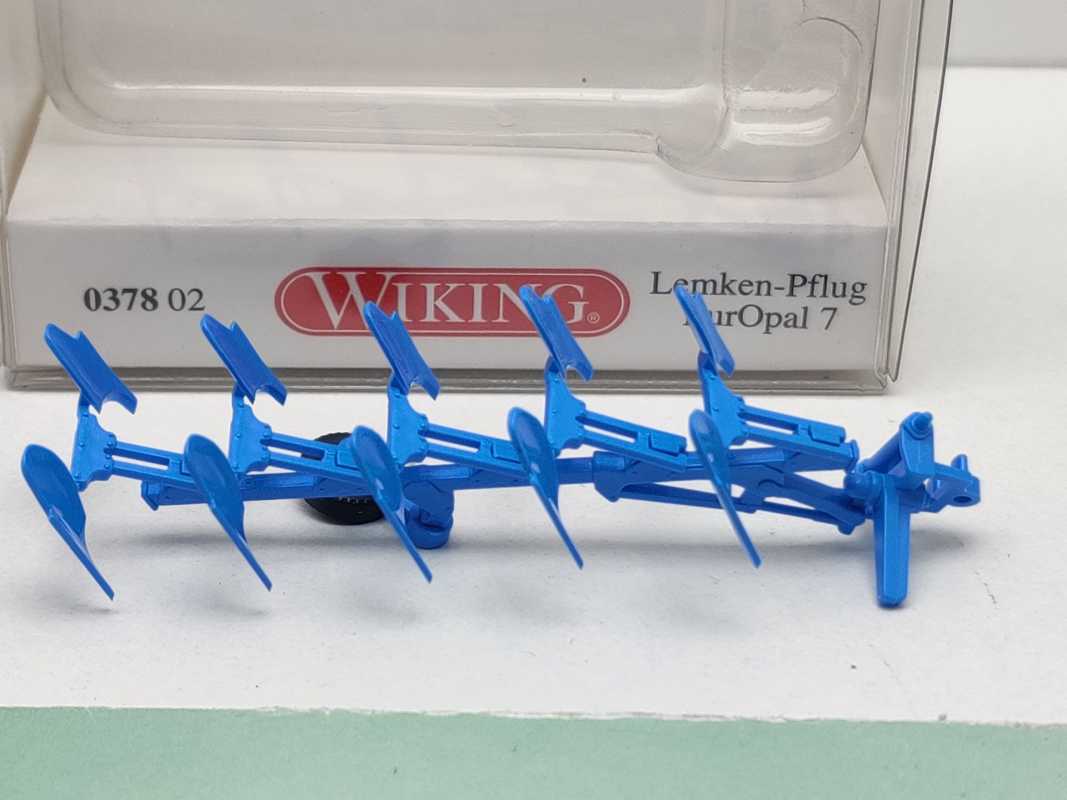 Wiking H0 0378 02 Landw. Anhänger "Lemken-Pflug EurOpal 7" / 1:87 / OVP