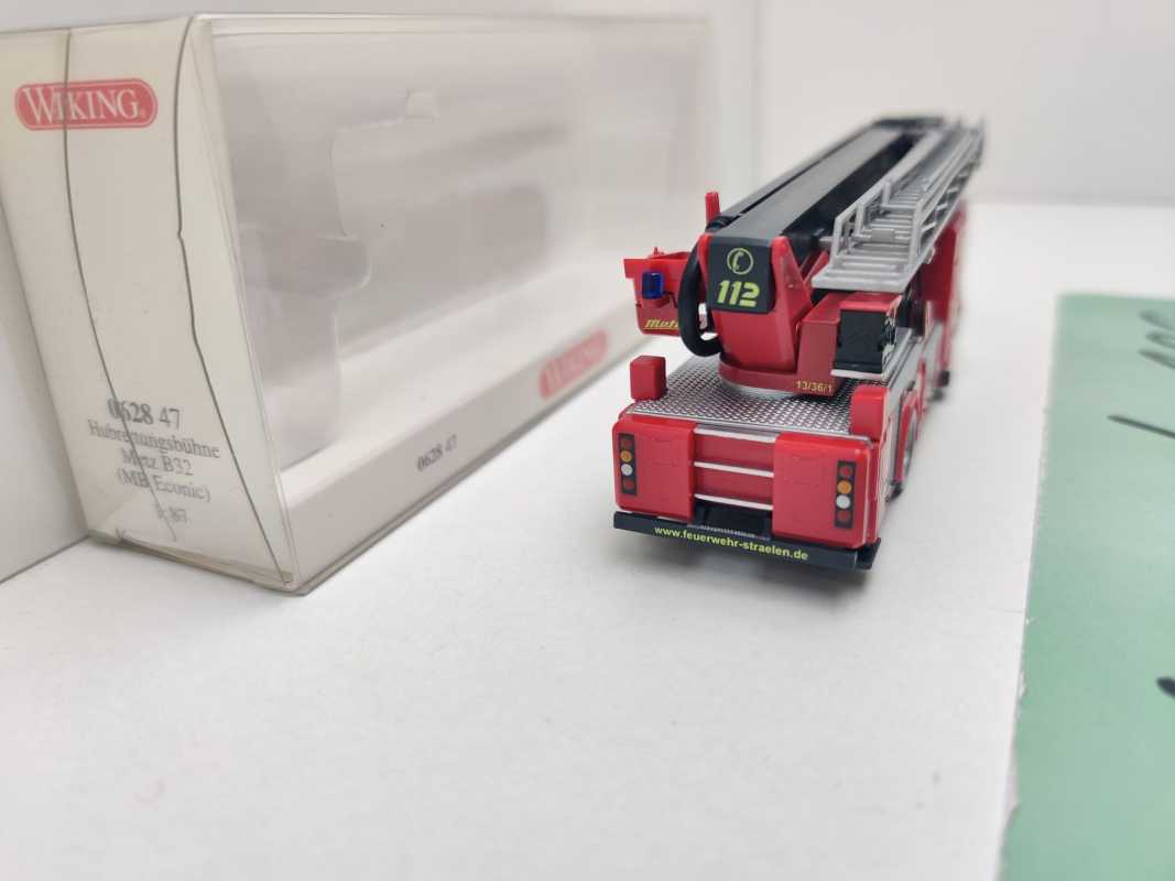 Wiking H0 0628 47 Hubrettungsbühne Metz B32 (MB Econic) / 1:87 / OVP