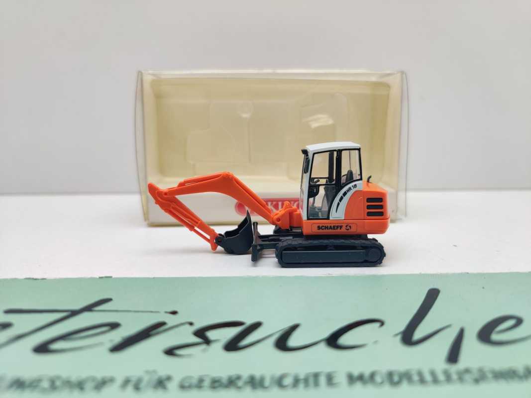Wiking H0 658 01 29 Mini-Raupenbagger "HR18" Firma Karl Schaeff / 1:87 / OVP