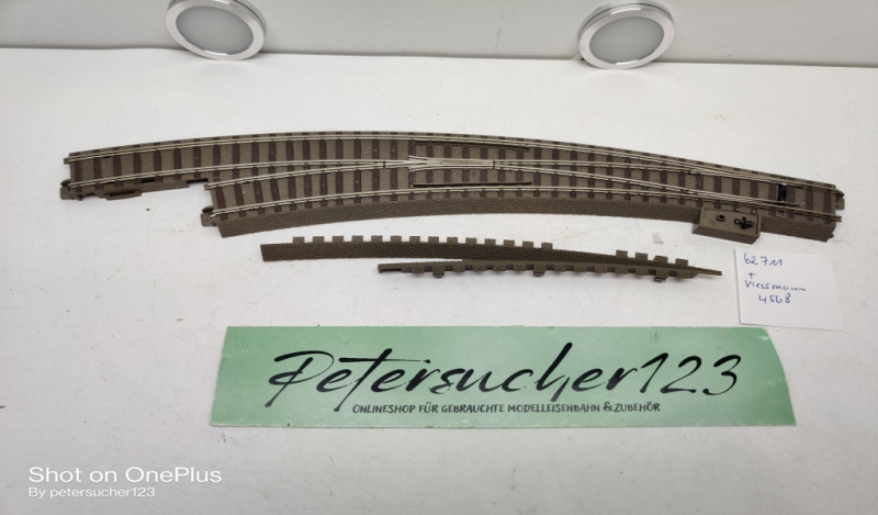 Trix / Viessmann H0 62711 / 4586 Weiche Links 236,1 mm / 12,1°/ Antrieb + Decoder