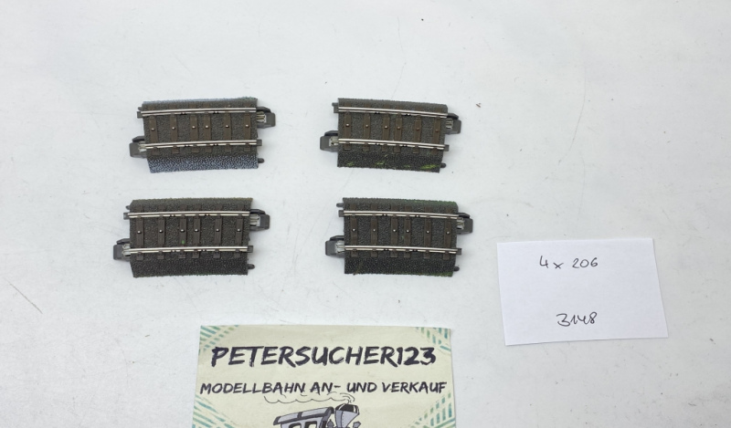 Märklin H0 4 x gebogenes  C-Gleis  24206 Anlagenrückbau