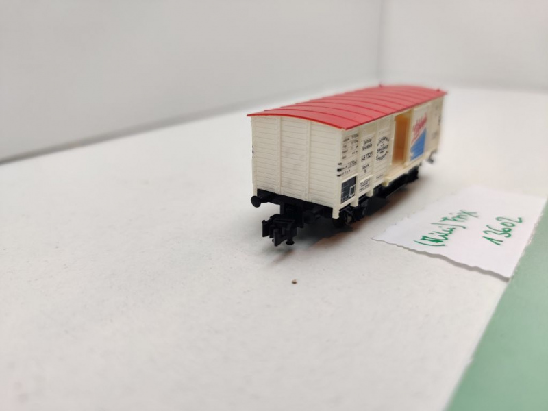 Minitrix N DC 13602 ged. Güterwagen "Libbys" G / DRG