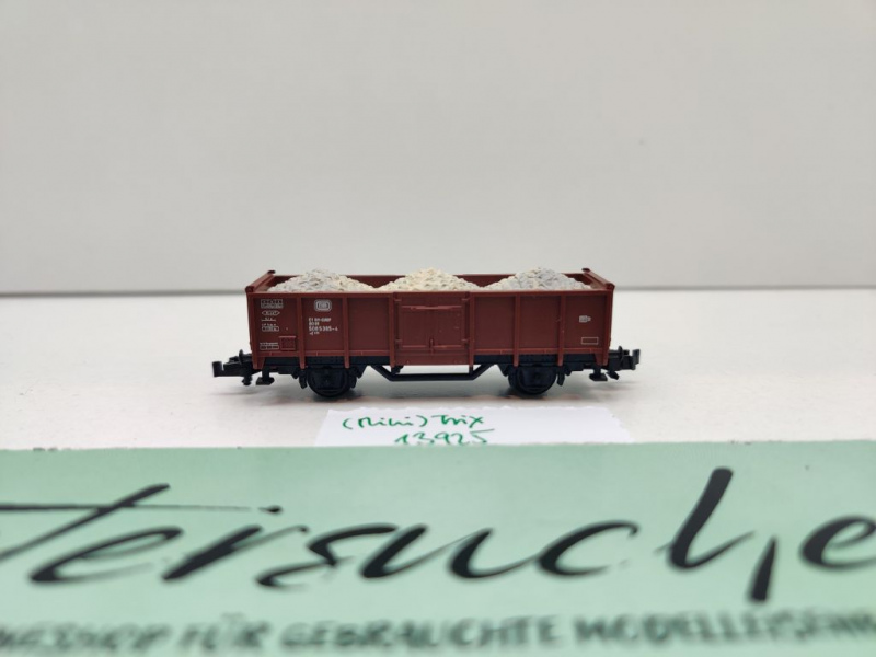Minitrix N DC 13925 Hochbordwagen Ladung Grubenholz E035 / NEM / DB