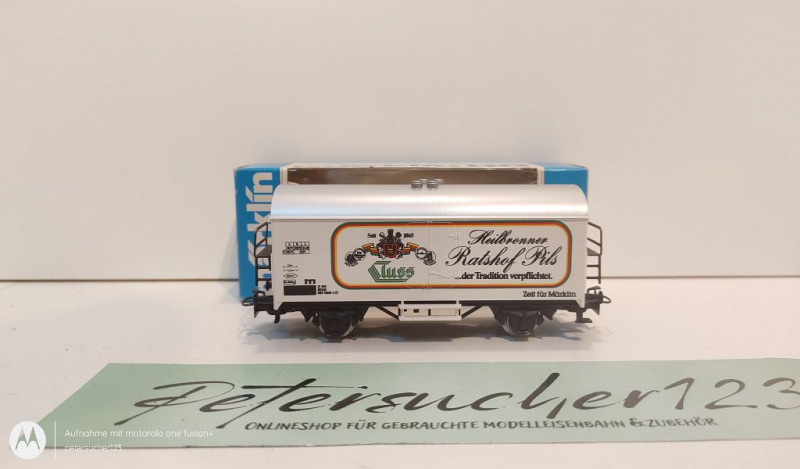 Märklin H0 AC 4415 SoMo Bierkühlwagen "Cluss Heilbronn"  / OVP blau