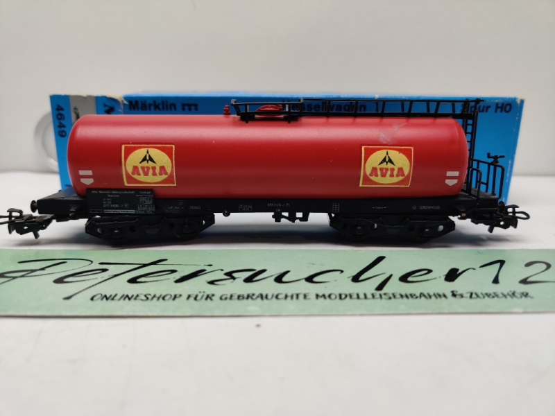 Märklin H0 4649  Kesselwagen AVIA / Rot / 4-Achser / Blaue OVP