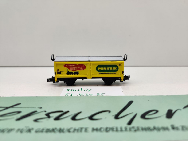 Minitrix N DC 51 3530 85 Schiebewandwagen "Spielwarenmesse'85 Tis858 / DB
