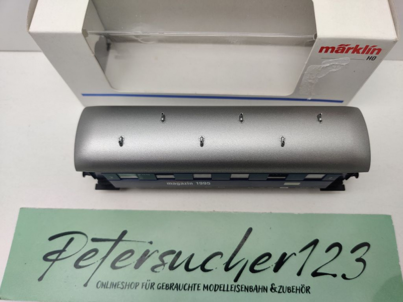 Märklin H0 AC 84235 Personenwagen 2. Kl Bie Magazin JW'95 / NEM / OVP weiß