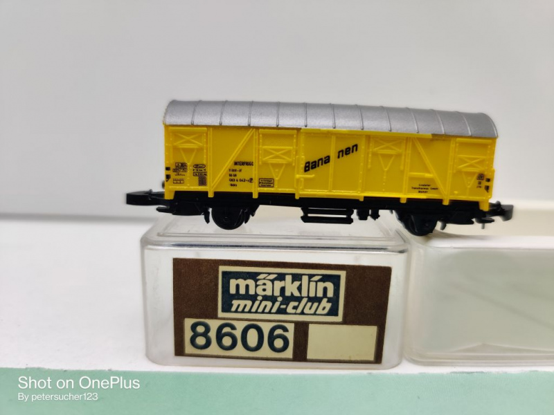 Märklin Z DC 8606 Bananenwagen / Ibbis / DB / OVP