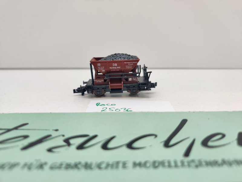 Roco N DC 25036 Schotterwagen mit Schotterladung Otm36 / DB