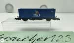 Fleischmann N DC 8239 K Containerwagen "P & 0" 2-Achser  DB OVP