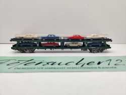 Fleischmann N DC 8285 Doppelstock-Autotransportwagen beladen 2 / DDm915 / DB / OVP