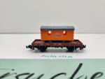 Minitrix N DC 13614 ex 51358830 Niederbordwagen + Bauwagen "Hilpert" Xf / DRG
