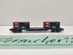 Minitrix N DC 13883 K Containertragwagen "Bell" / 2 Container / Sgjss716 / NS