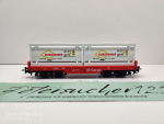 Märklin H0 AC 29453 1x Tragwagen mit 2 Container "eurotainer" aus Set / DB