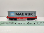 Märklin H0 AC 29453 1x Tragwagen mit Container "Maersk" aus Set / DB