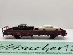 Märklin H0 AC 29820-08 Rungenwagen Rlmmso56 aus Set / 2 PKW / NEM / DB