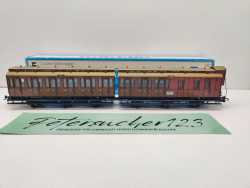 Märklin H0 AC 4209 Doppel-Abteilwagen Gepäckabteil C3 C3P / NEM / KPEV / OVP blau