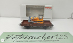 Märklin H0 AC 4424 Niederbordwagen mit Planierraupe / Kklm 505 / DB / OVP weiß