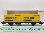 Märklin H0 AC 94084 Containertragwg "Aktie gelb" Lgjs573 PMS63-02 / NEM / DB / OVP