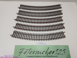 Märklin H0 AC 2231 5x gebogenes K-Gleis / R 424,6 / 30° = 1/1  / Kleber, Farbe, Rost