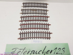 Märklin H0 AC 2233 5x gebogenes K-Gleis / R 424,6 / 15° = 1/2  / Kleber, Farbe, Rost