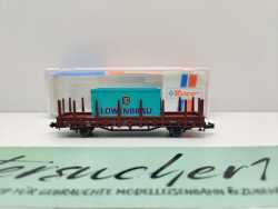 Roco N DC 25913 Rungenwagen mit Container "Löwenbräu" Kbs442 / DB / OVP