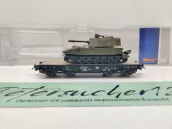 Roco H0 DC 67475 Schwerlastwagen Rlmmp belg. Panzerhaubitze M108 / NEM / DB / OVP