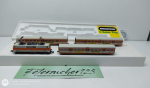 Mini Trix N DC 1027 S-Bahn Zug Lok + 3 Anhänger mit Licht / OVP / Analog
