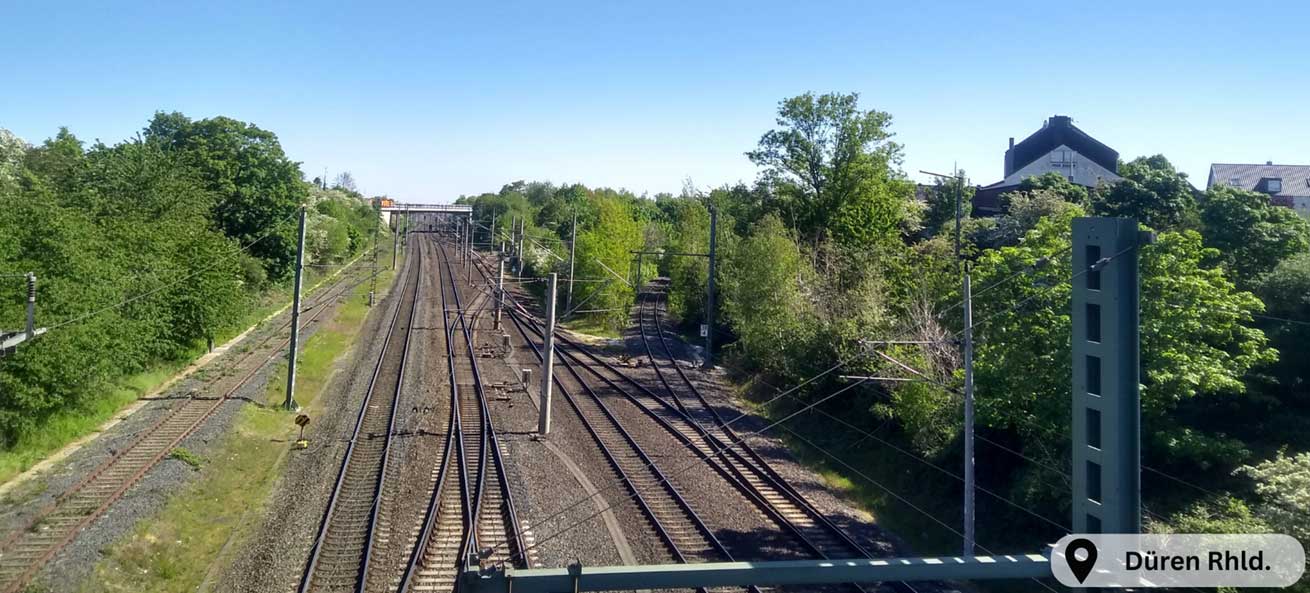 Brücke Bahnhof Blick Köln